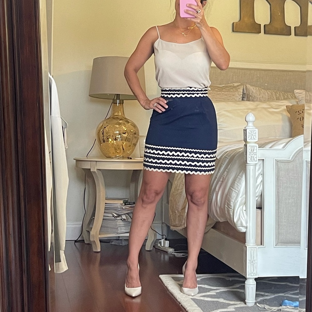 French Connection High Waste Nautical Skirt.